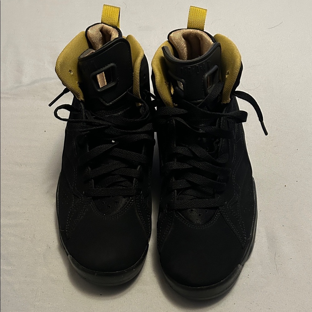 Jordan Black and Yellow High-Top Sneakers for men